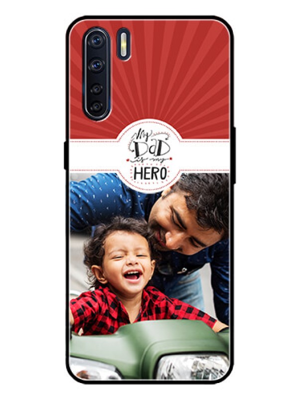 Custom Oppo F15 Custom Metal Phone Case - My Dad Hero Design