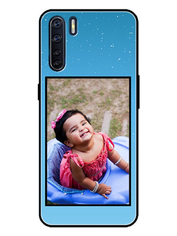 Custom Oppo F15 Custom Metal Phone Case - Wave Pattern Colorful Design