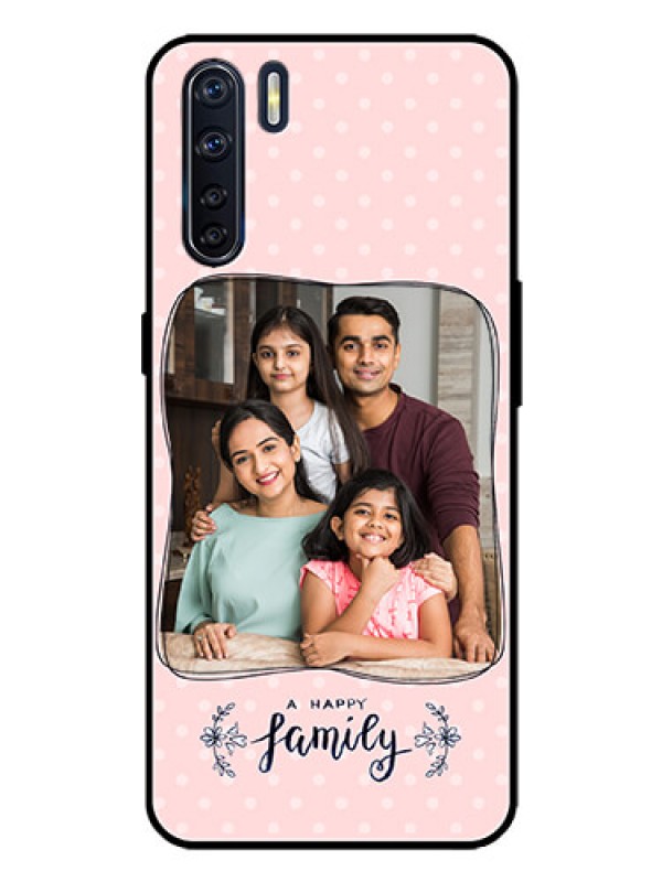 Custom Oppo F15 Custom Metal Phone Case - Family With Dots Design