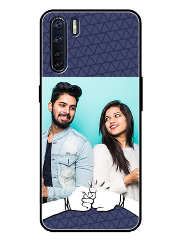 Custom Oppo F15 Custom Metal Phone Case - With Best Friends Design