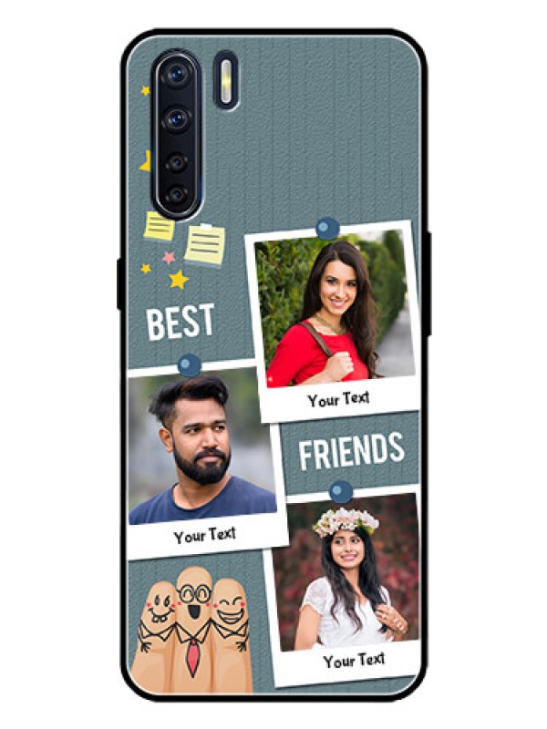 Custom Oppo F15 Custom Metal Phone Case - Sticky Frames And Friendship Design