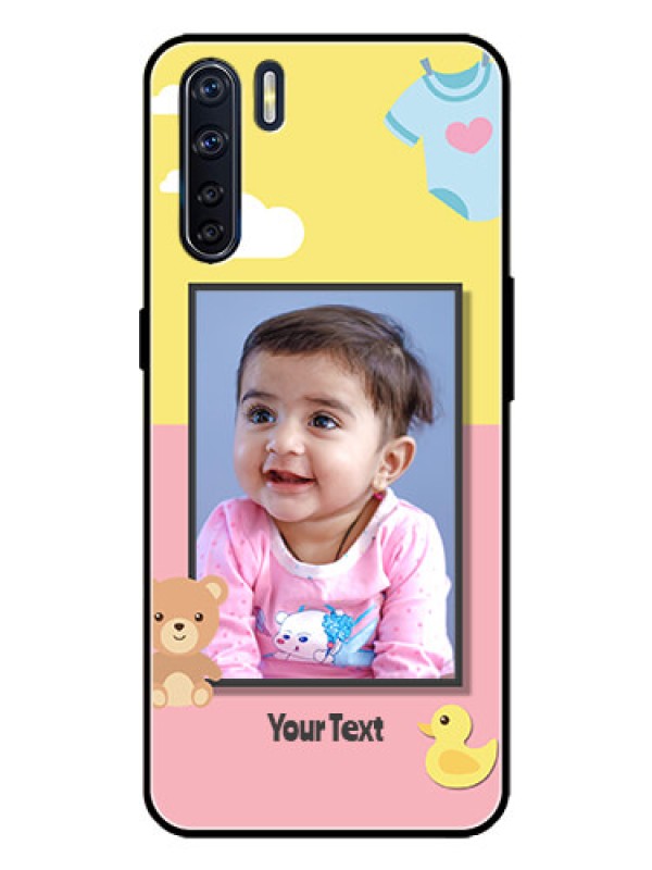 Custom Oppo F15 Custom Metal Phone Case - Kids 2 Color Design