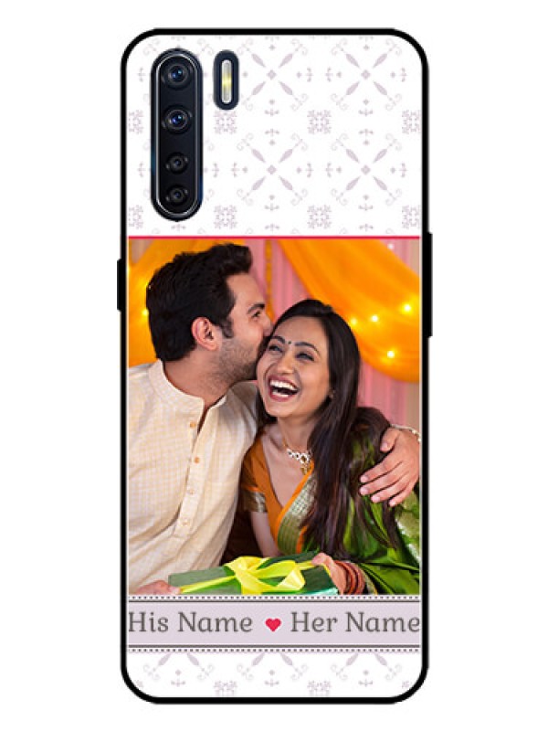 Custom Oppo F15 Custom Metal Phone Case - With Photo And Ethnic Design