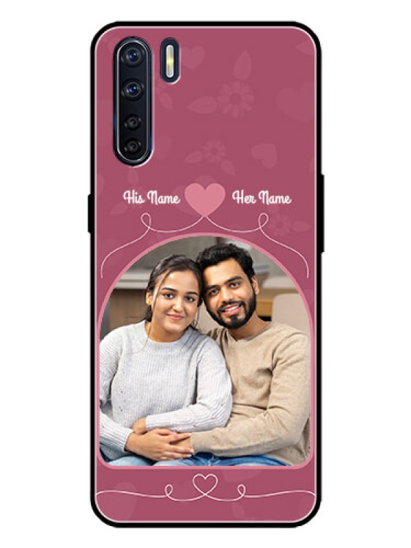 Custom Oppo F15 Custom Metal Phone Case - Love Floral Design