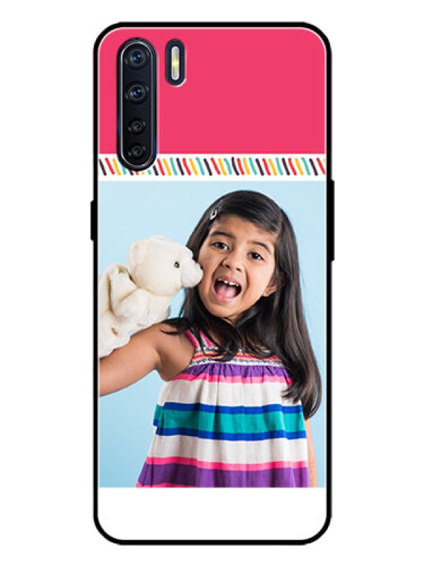 Custom Oppo F15 Custom Metal Phone Case - Line Art Design