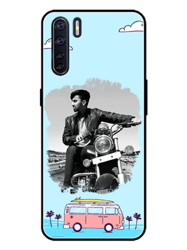 Custom Oppo F15 Custom Metal Phone Case - Travel and Adventure Design