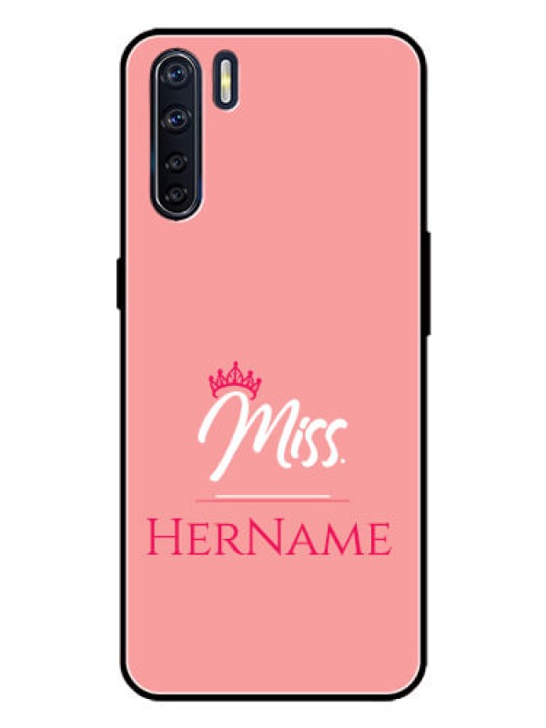 Custom Oppo F15 Custom Metal Phone Case - Mrs With Name Design