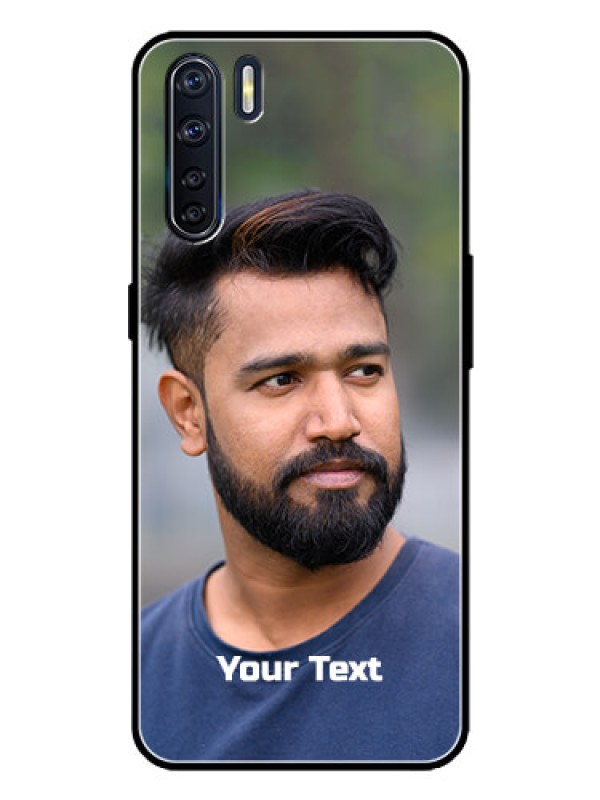 Custom Oppo F15 Custom Metal Phone Case - Photo With Text Design