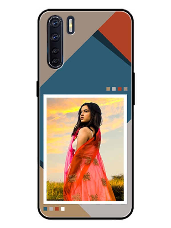 Custom Oppo F15 Custom Metal Phone Case - Retro Color Pallet Design