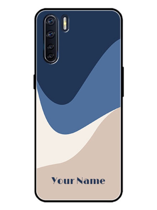 Custom Oppo F15 Custom Metal Phone Case - Abstract Drip Art Design