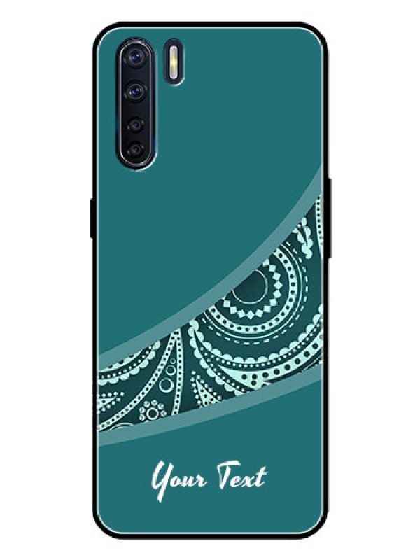 Custom Oppo F15 Custom Metal Phone Case - Semi Visible Floral Design