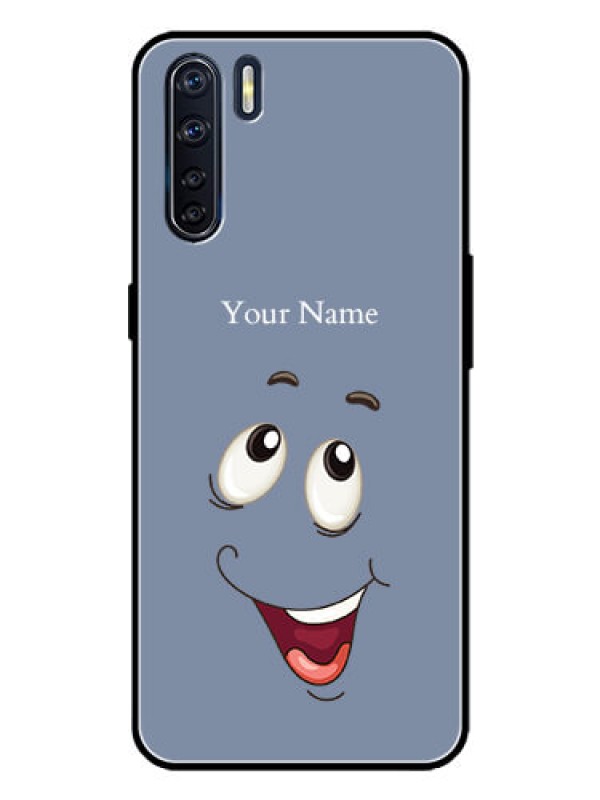 Custom Oppo F15 Custom Metal Phone Case - Laughing Cartoon Face Design