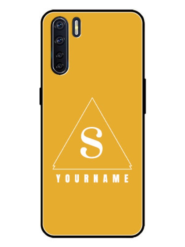 Custom Oppo F15 Custom Metal Phone Case - Simple Triangle Design