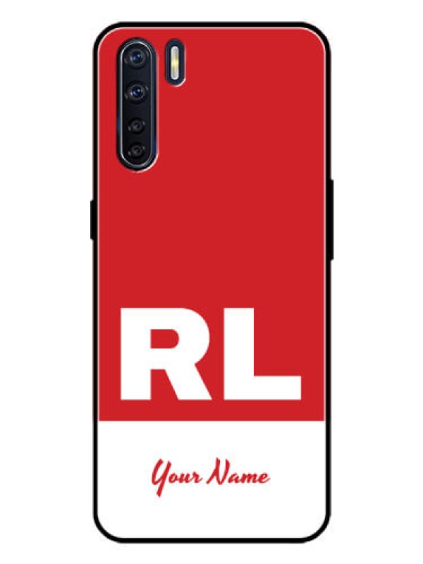 Custom Oppo F15 Custom Metal Phone Case - Dual Tone Custom Text Design