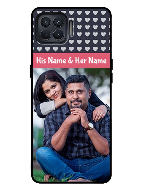 Custom Oppo F17 Pro Custom Metal Phone Case - Love Symbols Design