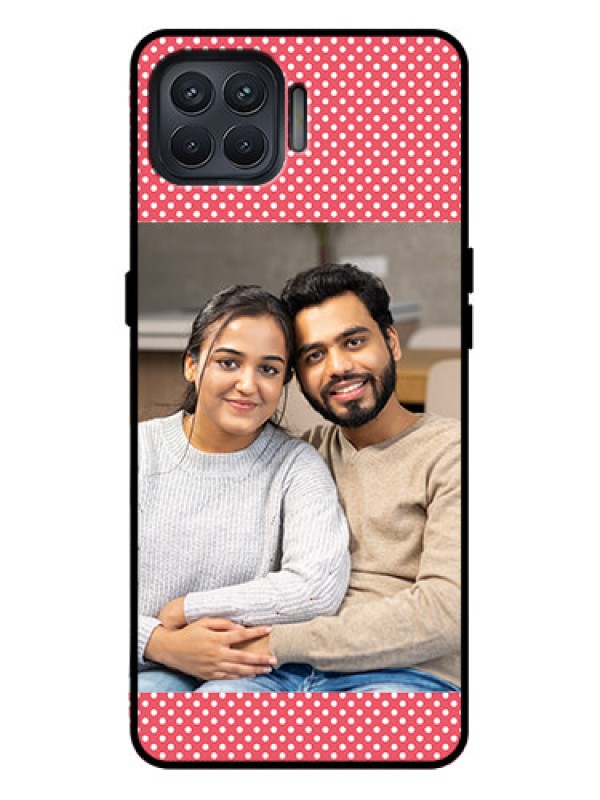 Custom Oppo F17 Pro Custom Metal Phone Case - White Dotted Design