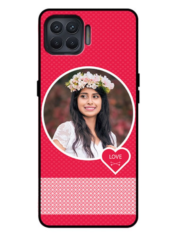 Custom Oppo F17 Pro Custom Metal Phone Case - Pink Color Pattern Design