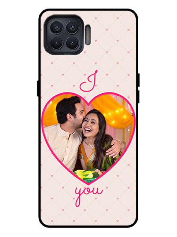 Custom Oppo F17 Pro Custom Metal Phone Case - Heart Shape Design