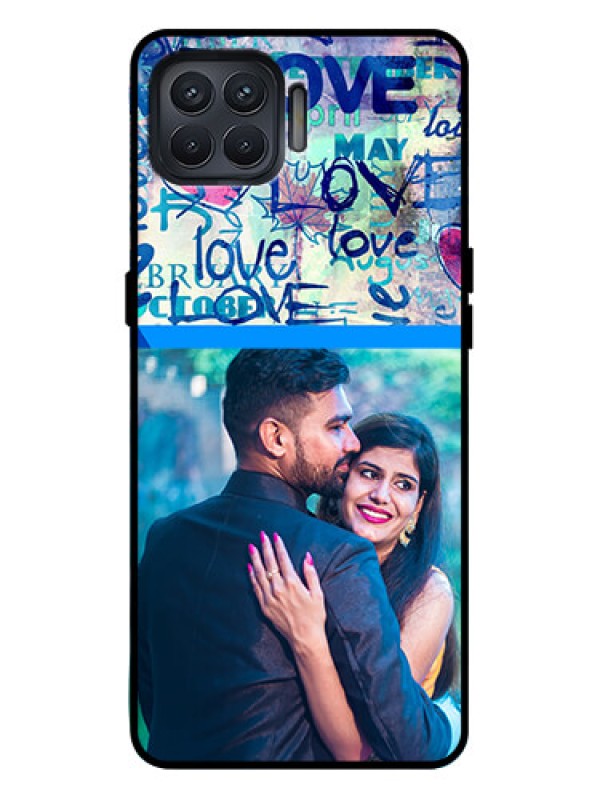 Custom Oppo F17 Pro Custom Metal Phone Case - Colorful Love Design