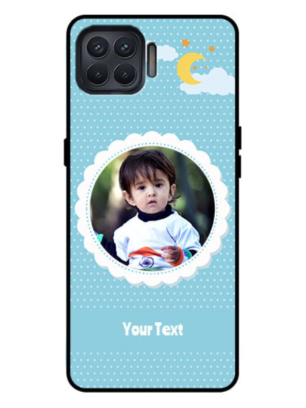 Custom Oppo F17 Pro Custom Metal Phone Case - Violet Pattern Design