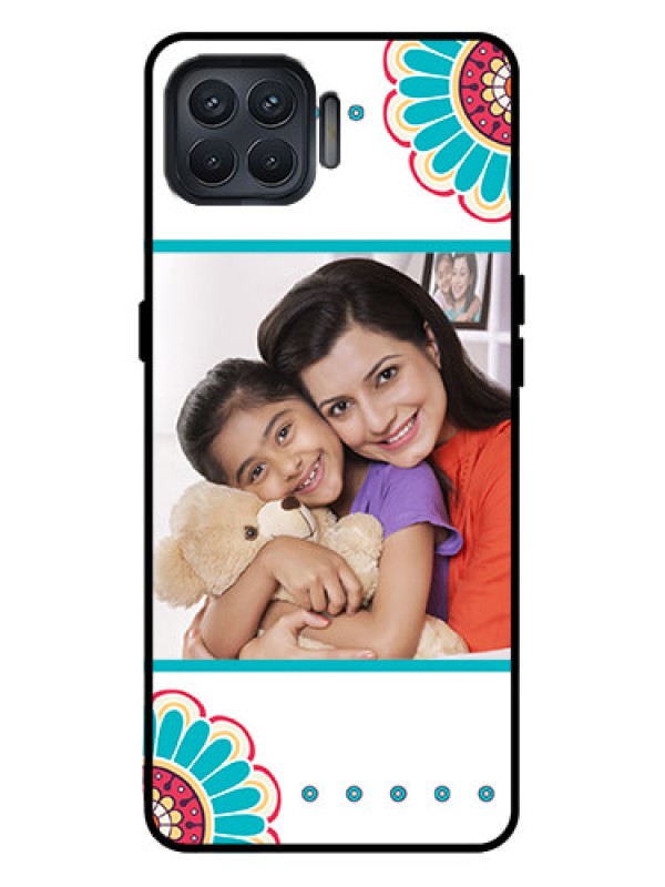 Custom Oppo F17 Pro Custom Metal Phone Case - Flower Design