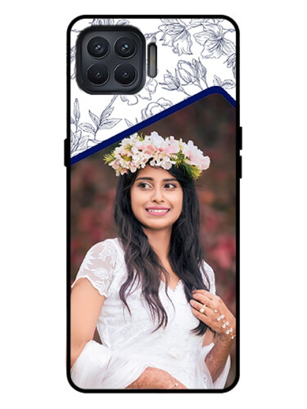 Custom Oppo F17 Pro Custom Metal Phone Case - Classy Floral Design