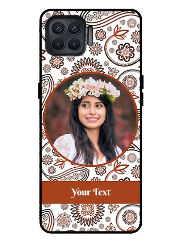 Custom Oppo F17 Pro Custom Metal Phone Case - Abstract Flower Design