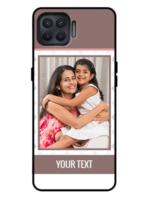 Custom Oppo F17 Pro Custom Metal Phone Case - Simple Diamond Design