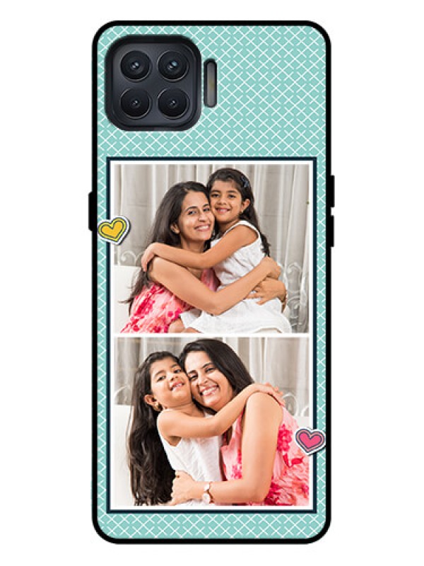 Custom Oppo F17 Pro Custom Metal Phone Case - 2 Image Holder With Pattern Design
