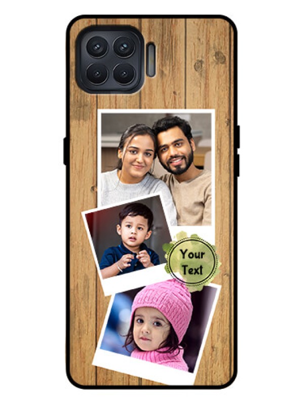 Custom Oppo F17 Pro Custom Metal Phone Case - Wooden Texture Design