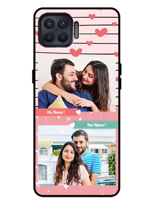 Custom Oppo F17 Pro Custom Metal Phone Case - Photo With Heart Design