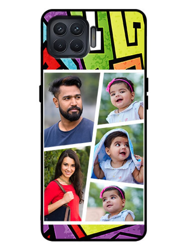 Custom Oppo F17 Pro Custom Metal Phone Case - Graffiti Pattern Design