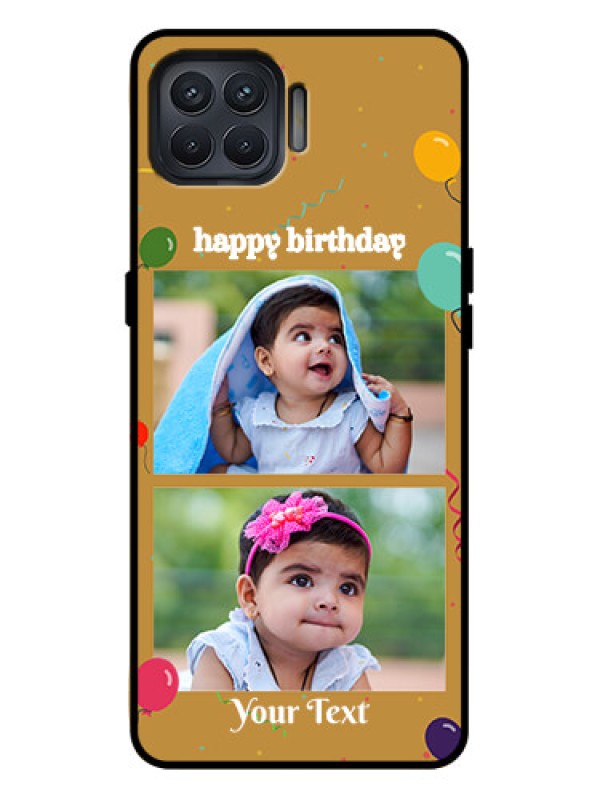 Custom Oppo F17 Pro Custom Metal Phone Case - Image Holder With Birthday Celebrations Design