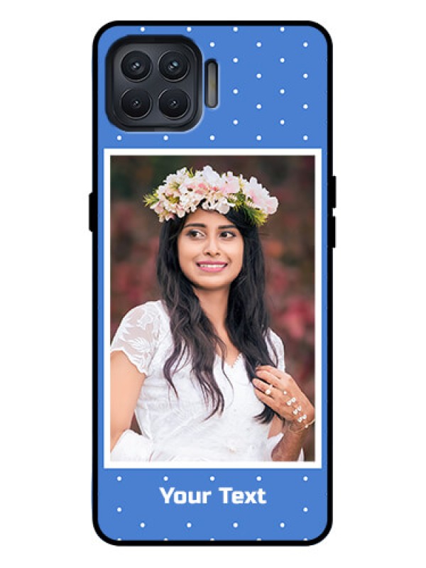 Custom Oppo F17 Pro Custom Metal Phone Case - Polka Dots Design