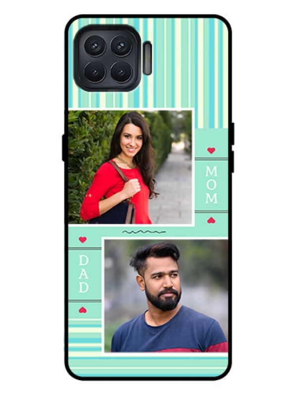 Custom Oppo F17 Pro Custom Metal Phone Case - Mom and Dad Pic Design