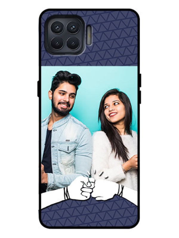 Custom Oppo F17 Pro Custom Metal Phone Case - With Best Friends Design