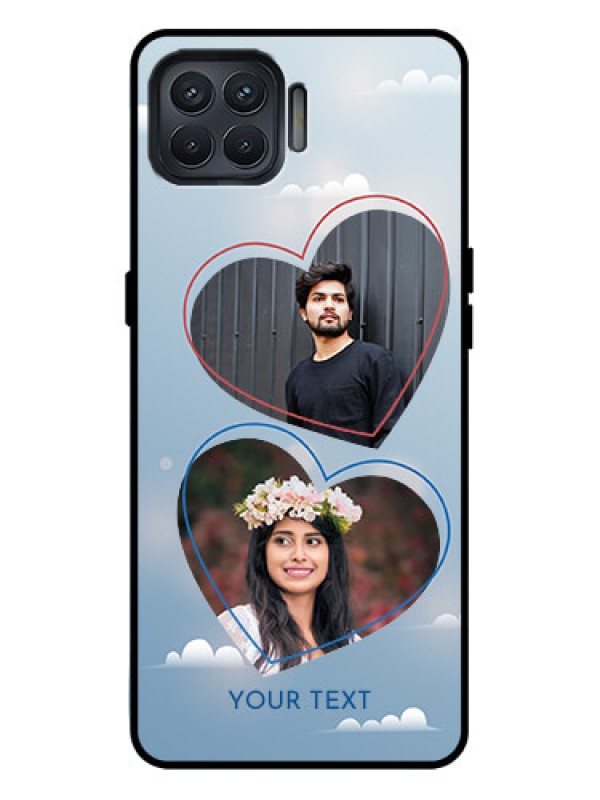 Custom Oppo F17 Pro Custom Metal Phone Case - Blue Color Couple Design