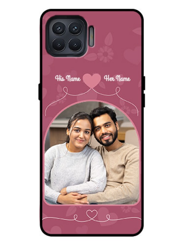 Custom Oppo F17 Pro Custom Metal Phone Case - Love Floral Design