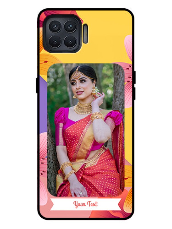 Custom Oppo F17 Pro Custom Metal Phone Case - 3 Image With Vintage Floral Design