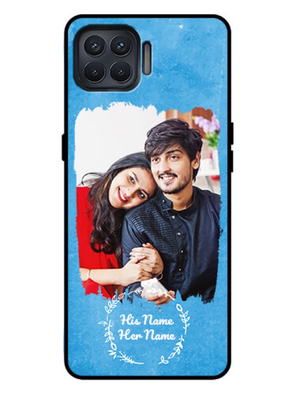 Custom Oppo F17 Pro Custom Metal Phone Case - Blue Color Vintage Design