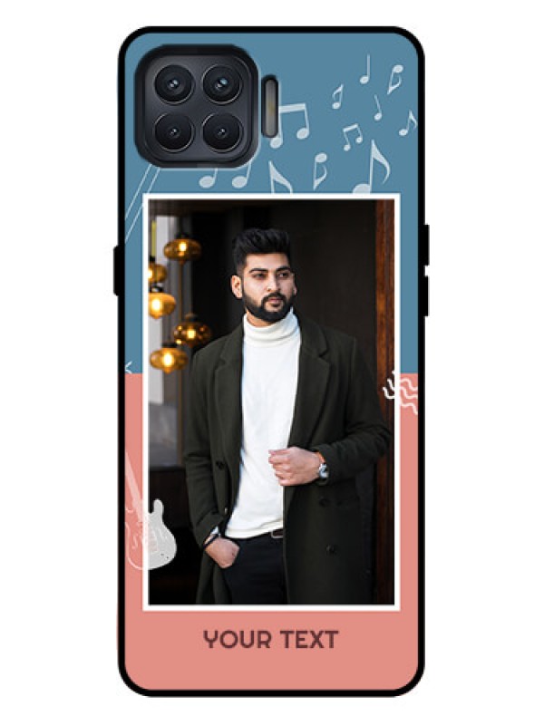 Custom Oppo F17 Pro Custom Metal Phone Case - With Color Musical Note Design