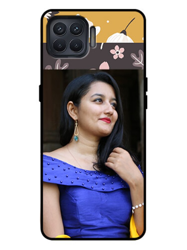 Custom Oppo F17 Pro Custom Metal Phone Case - Stylish Floral Design