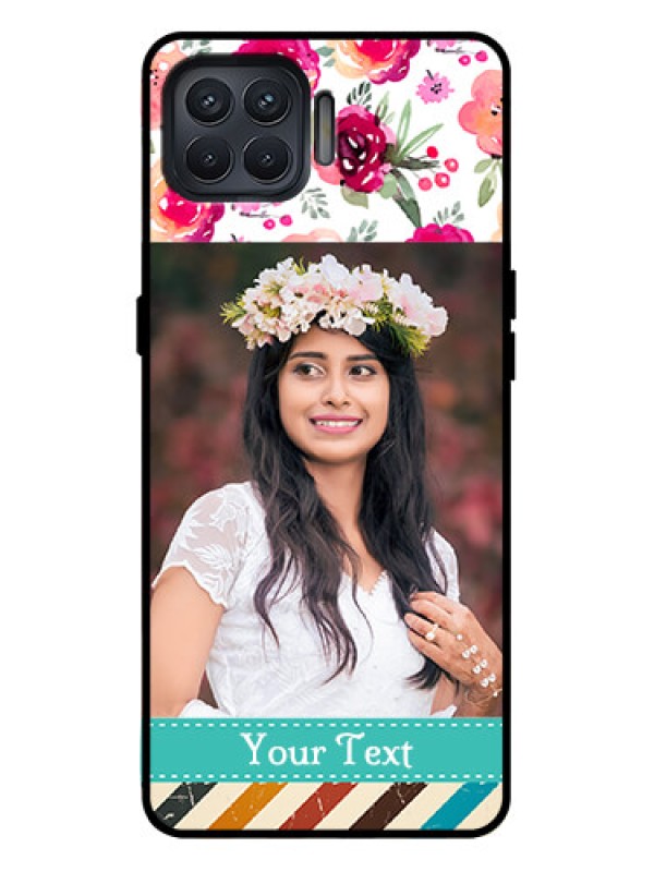 Custom Oppo F17 Pro Custom Metal Phone Case - Water Colors Floral Design