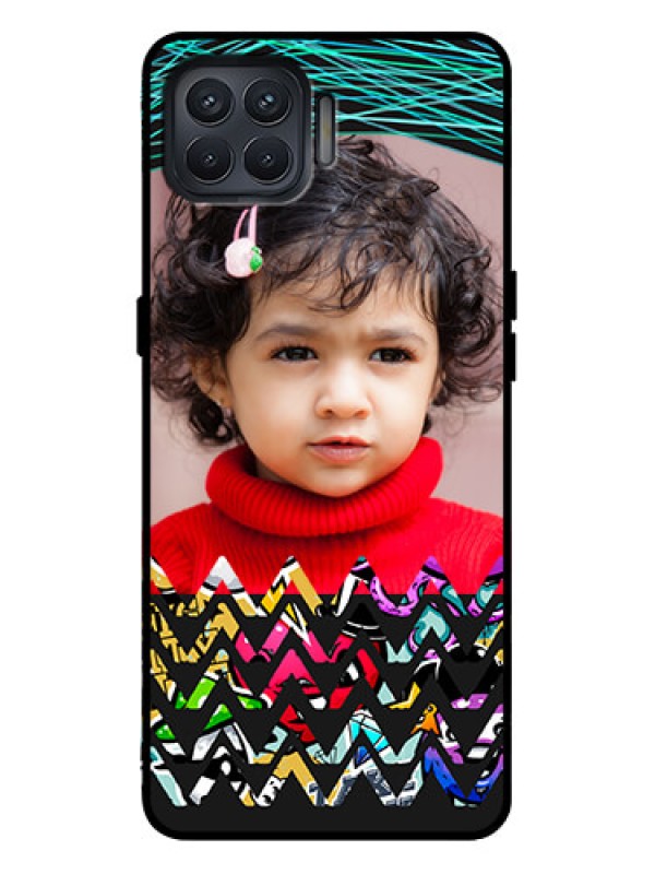 Custom Oppo F17 Pro Custom Metal Phone Case - Neon Abstract Design