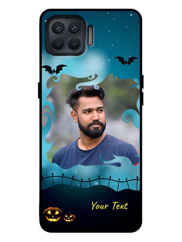Custom Oppo F17 Pro Custom Metal Phone Case - Halloween Frame Design