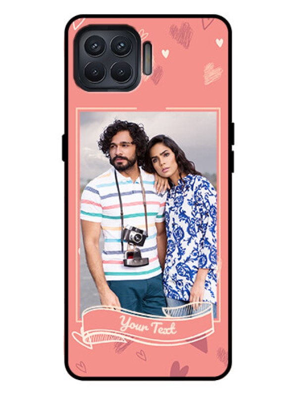 Custom Oppo F17 Pro Custom Metal Phone Case - Love Doodle Art Design