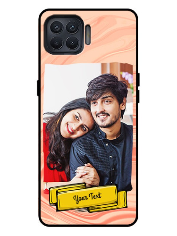 Custom Oppo F17 Pro Custom Metal Phone Case - Marble Texture Design