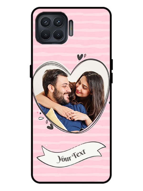 Custom Oppo F17 Pro Custom Metal Phone Case - Vintage Heart Design