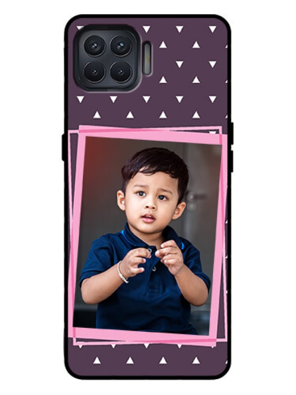 Custom Oppo F17 Pro Custom Metal Phone Case - Triangle Pattern Dotted Design