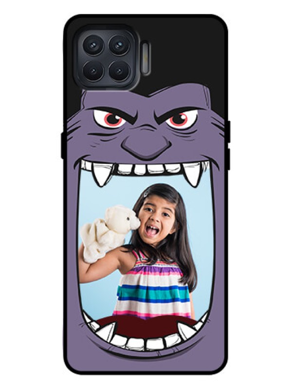 Custom Oppo F17 Pro Custom Metal Phone Case - Angry Monster Design